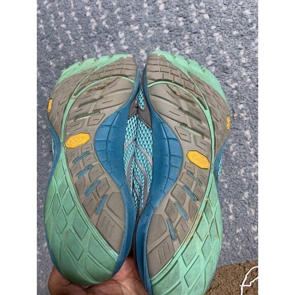 Merrell Pace Glove Women's Sz 7.5 Shoes Green Minimalist Barefoot Sneakers - Picture 6 of 7